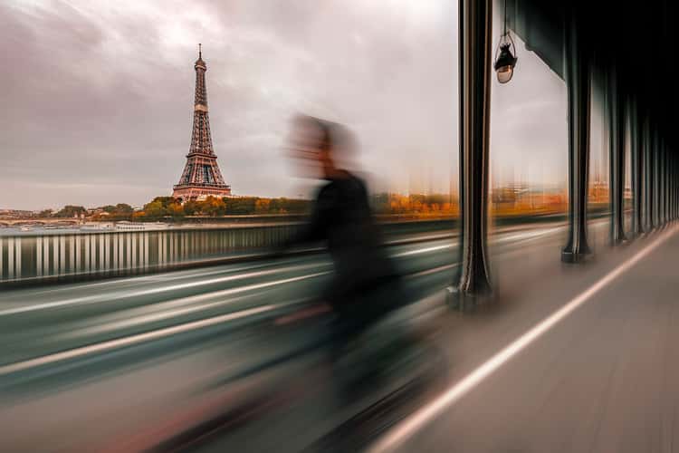 Eiffel Tower from Bir Hakeim bridge, Paris