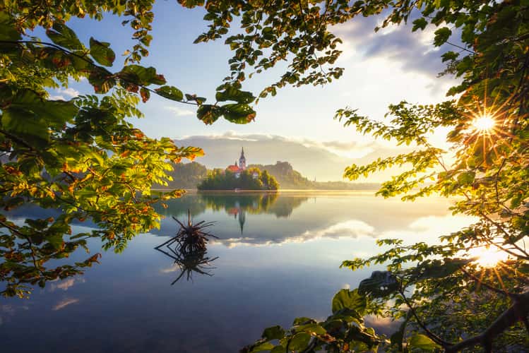 Lake Bled - Wooden Jetty - Rock covered with coins