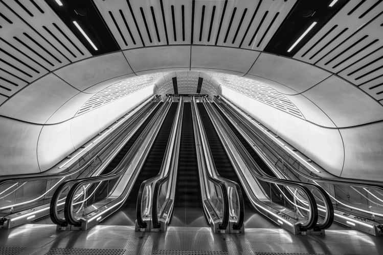 Escalators Metro Station Gadigal, Sydney