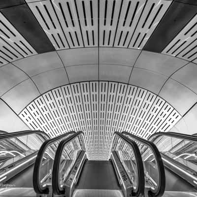 Escalators Metro Station Gadigal, Sydney, Australia