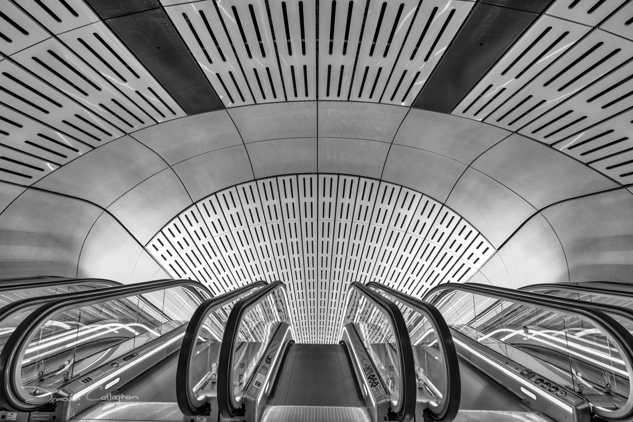 Escalators Metro Station Gadigal, Sydney, Australia