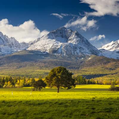 Gerlachovsk´peak from Gerlachov village, Slovakia (Slovak Republic)