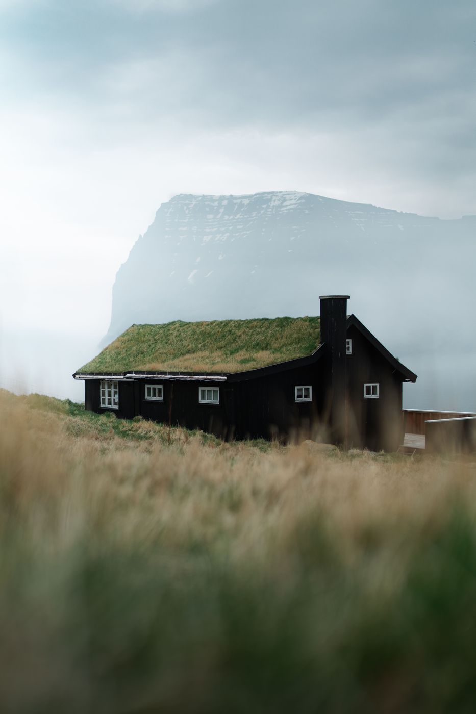 Grassy Home at Mikladalur, Faroe Islands
