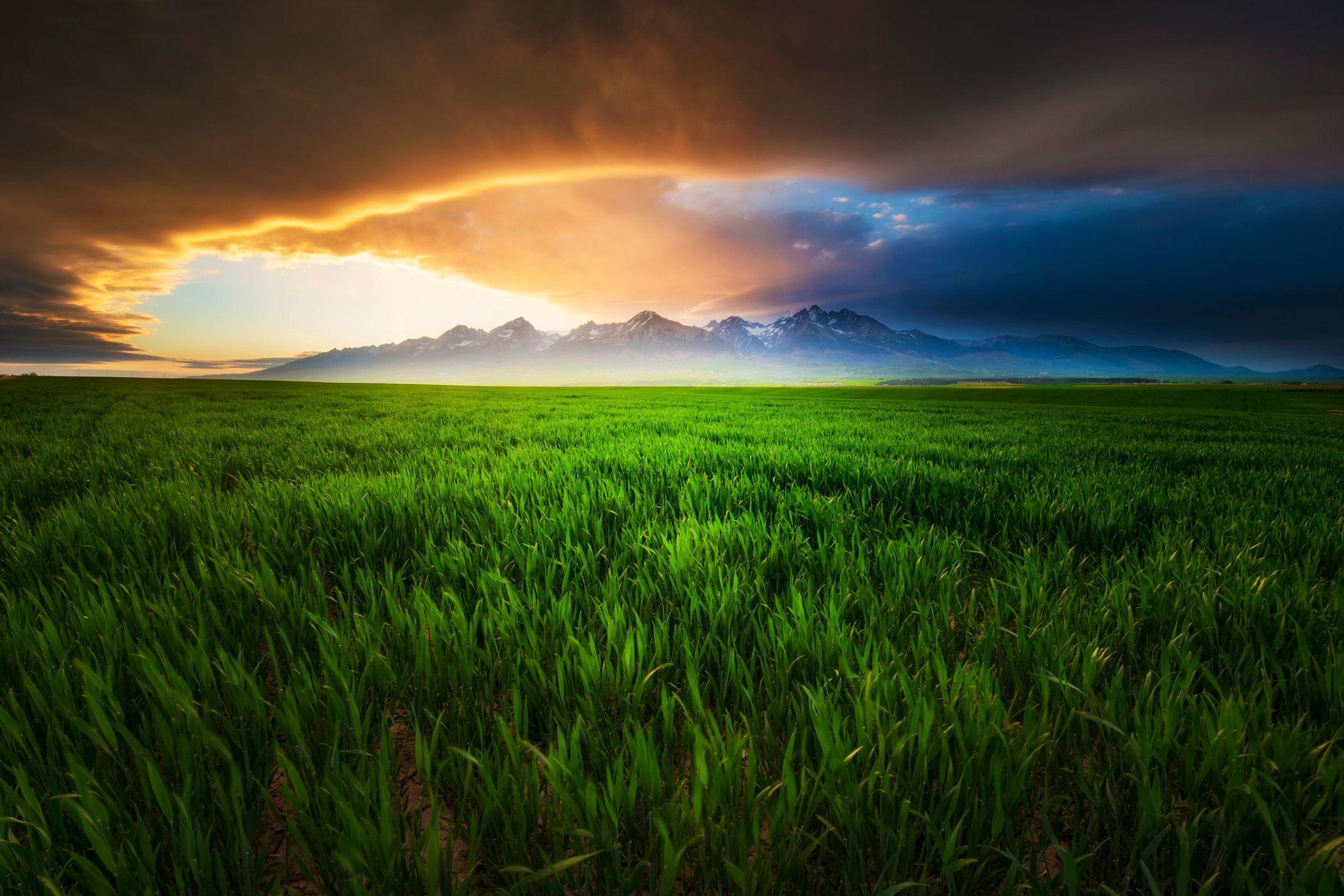 High Tatras from Poprad, Slovakia (Slovak Republic)