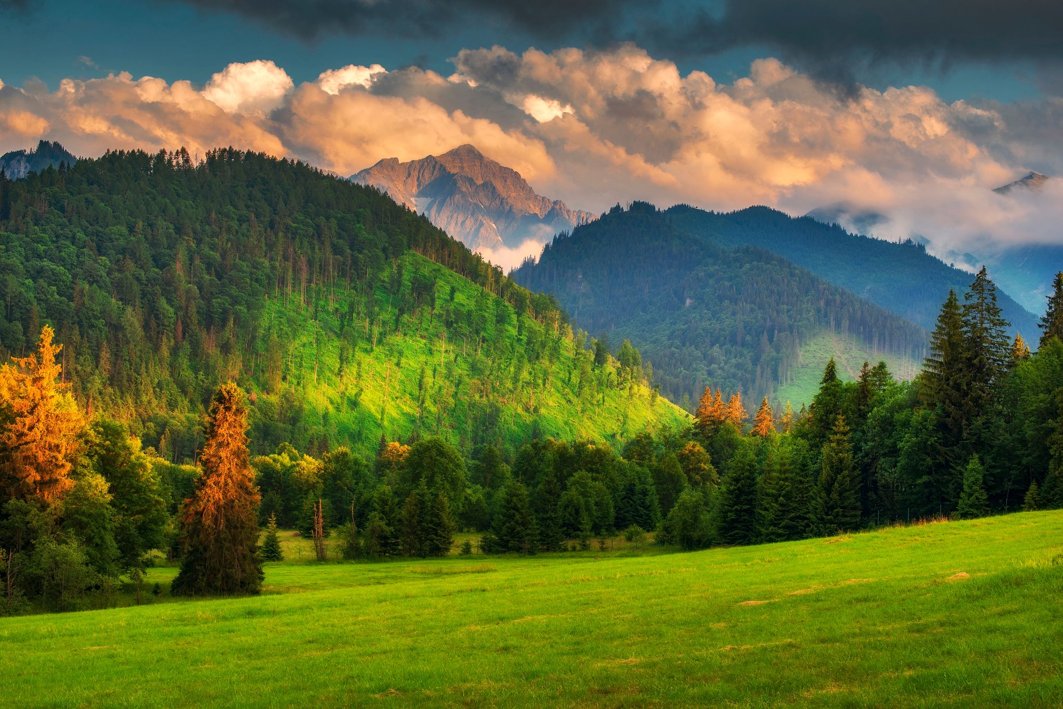 High Tatras from Tatranská Javorina, Slovakia (Slovak Republic)