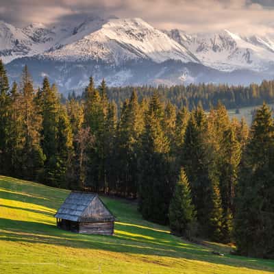 High Tatras view from Szymkowka, Poland