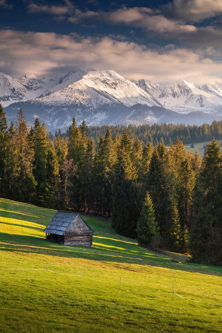 High Tatras view from Szymkowka, Poland