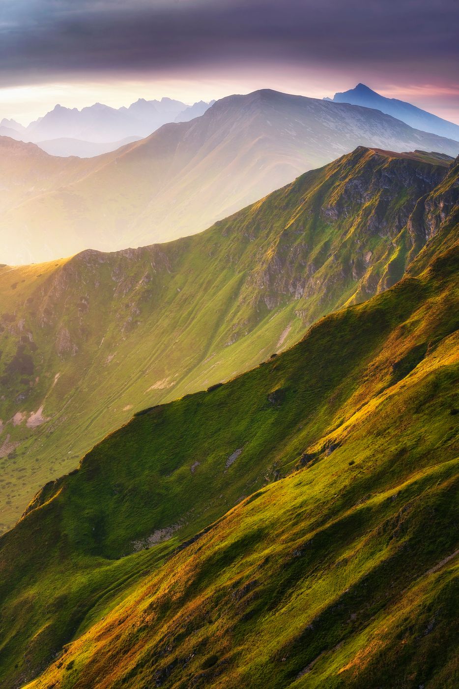 Klin peak from Končistá in Western Tatras, Poland