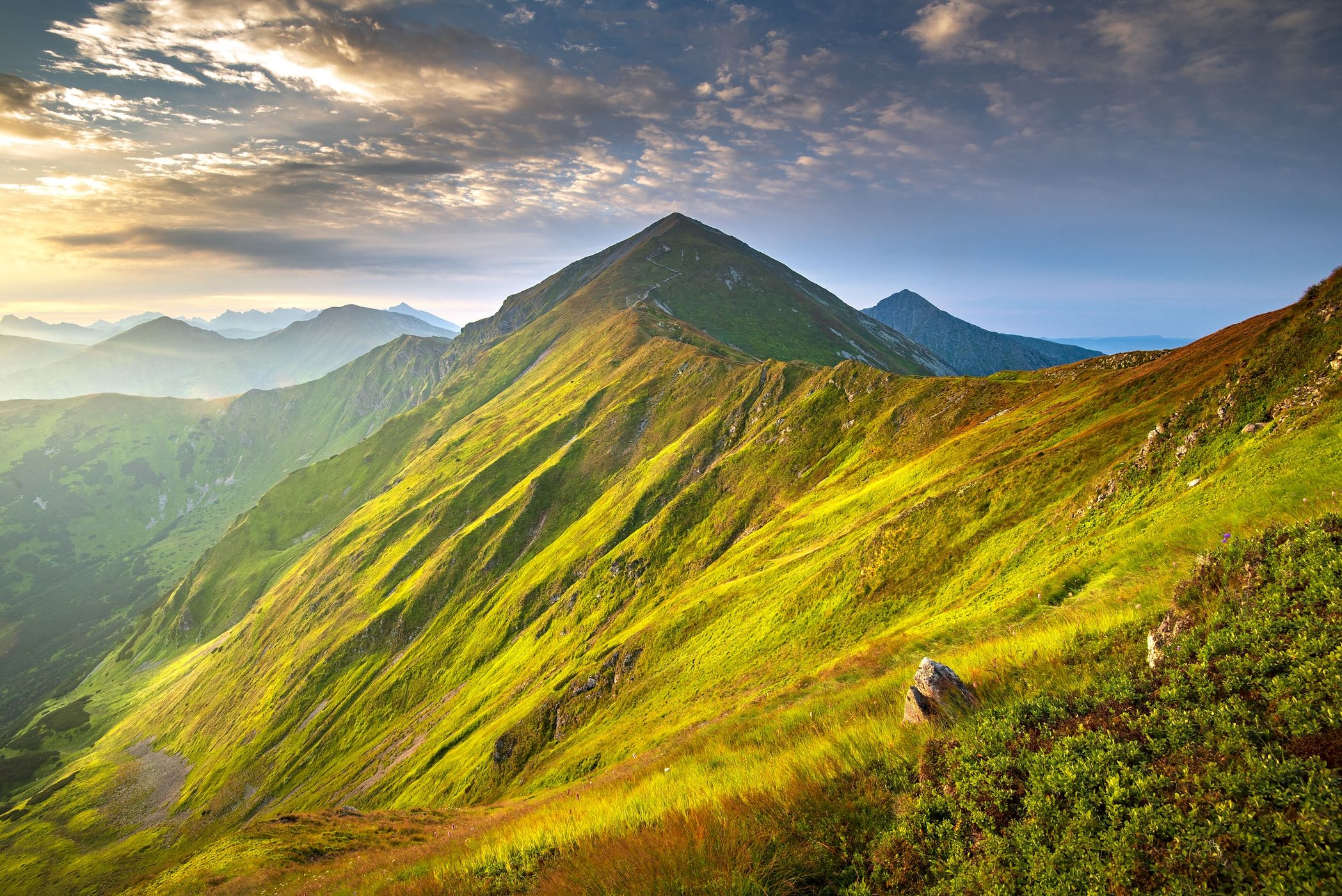 Klin peak from Končistá in Western Tatras, Poland