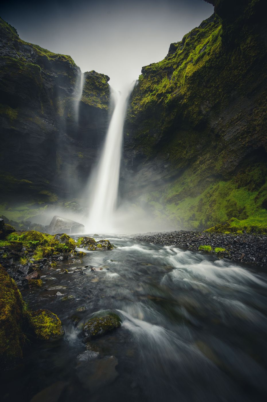 Kvernufoss, the hidden waterfall near Skógafoss, Iceland