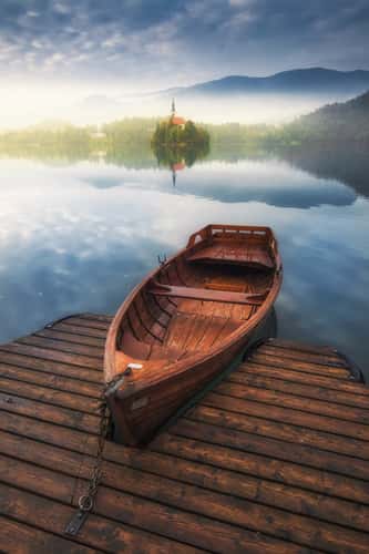 Rowing boat jetty