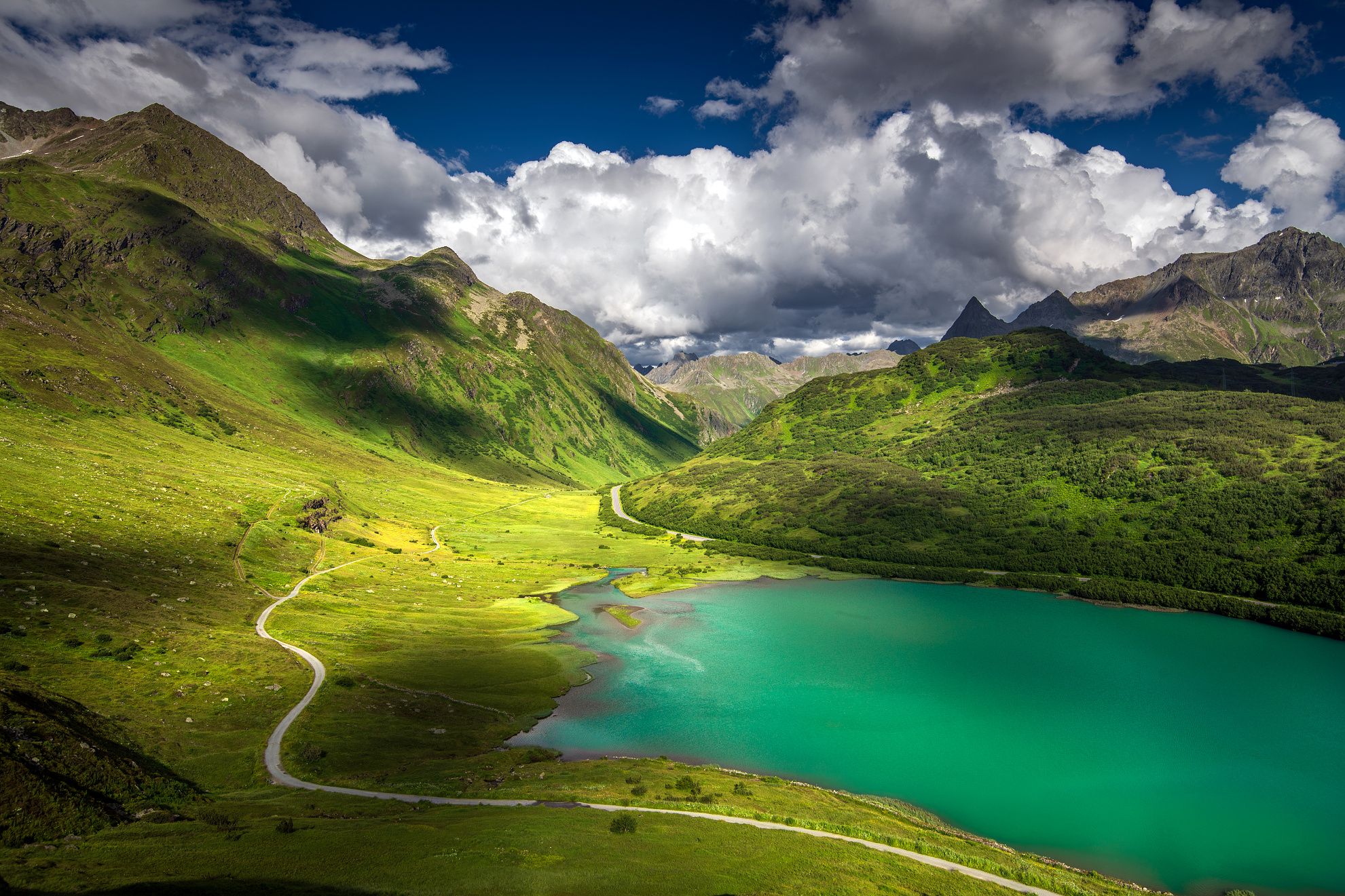 Lake Zeinissee in Austrian Alps, Austria