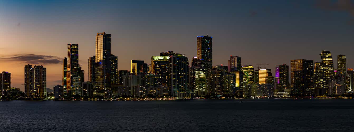 Miami Cityscape from Hobie Island Beach Park