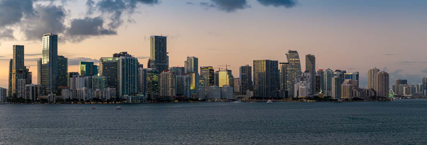 Miami Cityscape from Hobie Island Beach Park