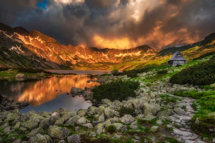 Mountain Lake Maly Staw Polski