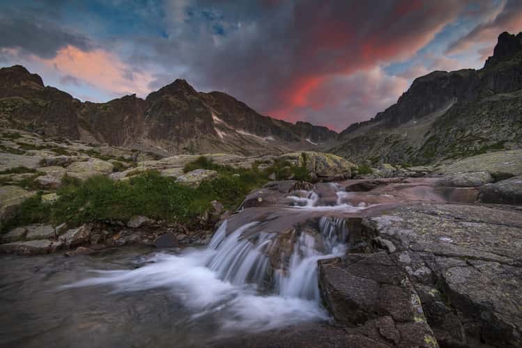 Mountain stream near Téryho hut in High Tatras