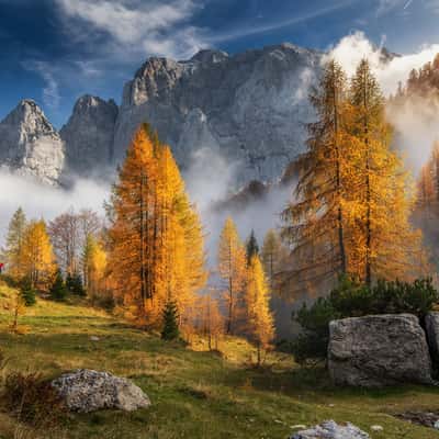 Nice view from Erjavčeva koča in Julian Alps, Slovenia