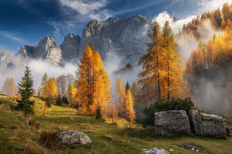 Nice view from Erjavčeva koča in Julian Alps