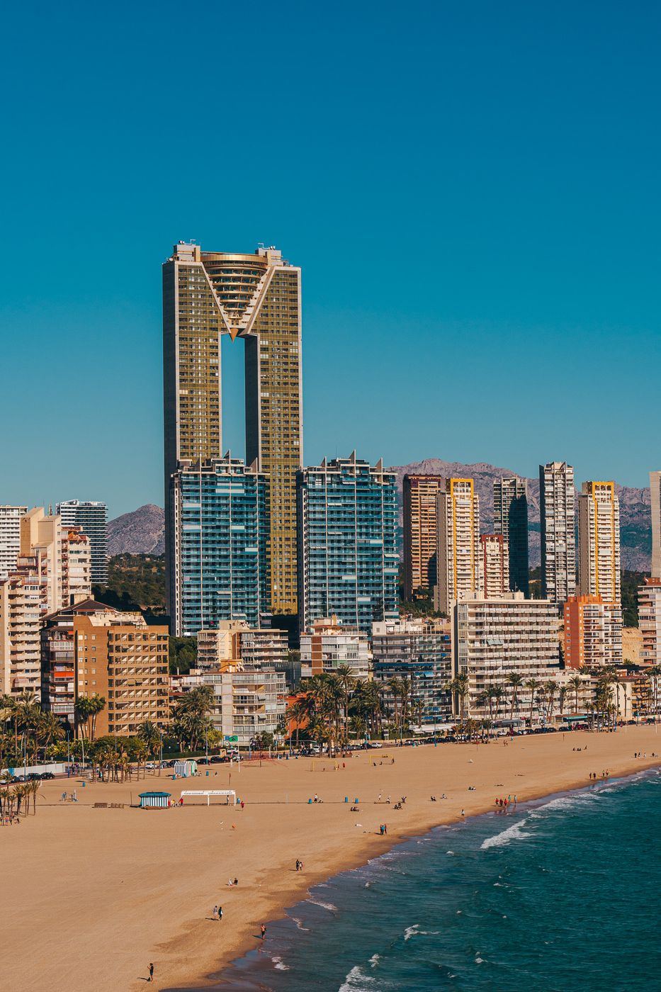 Panoramic view of Benidorm, Spain