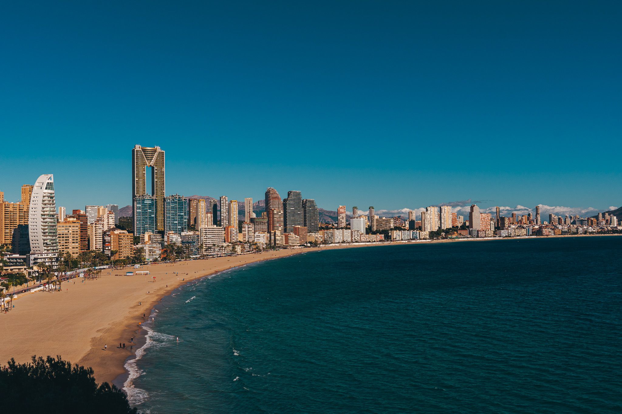 Panoramic view of Benidorm, Spain