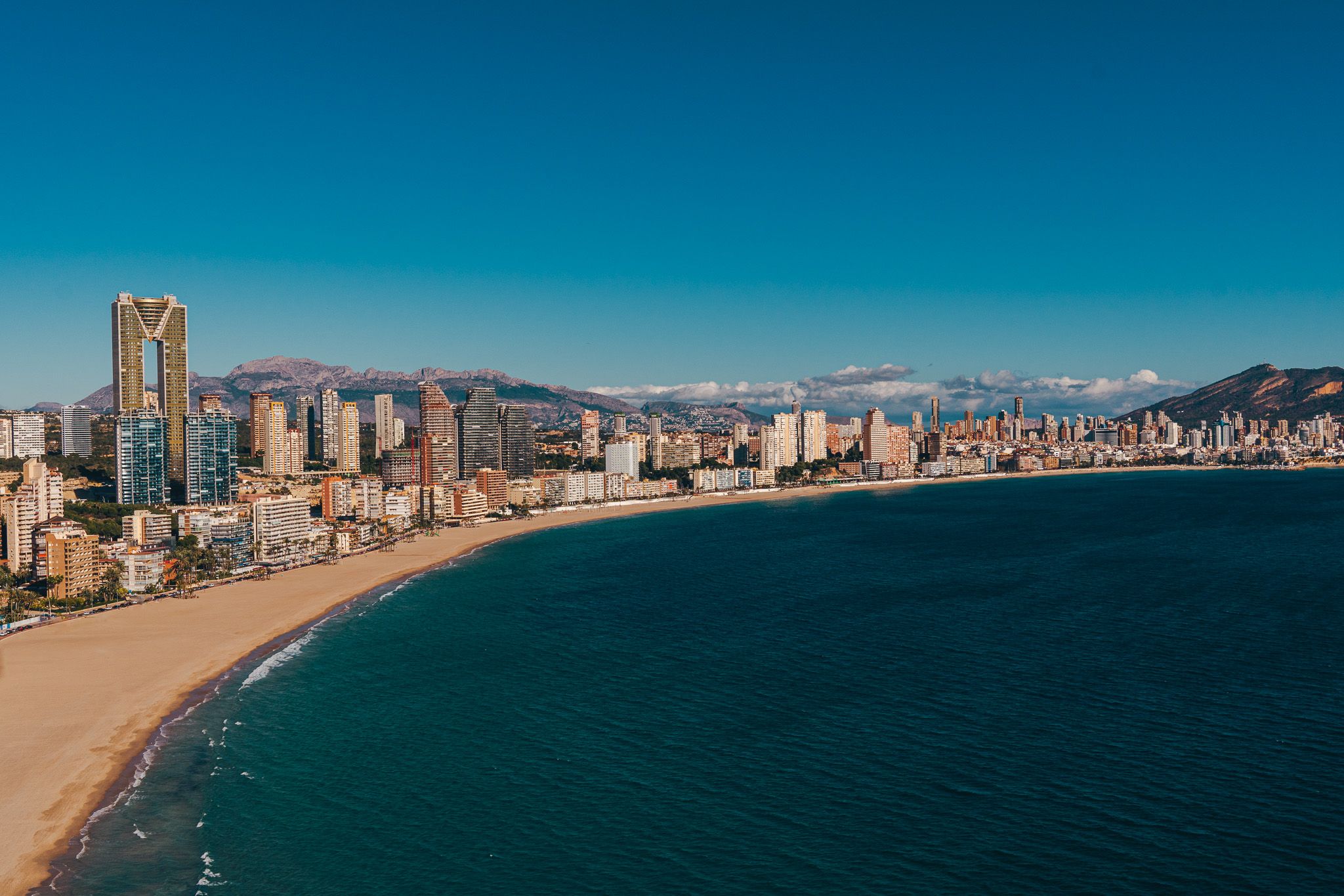 Panoramic view of Benidorm, Spain