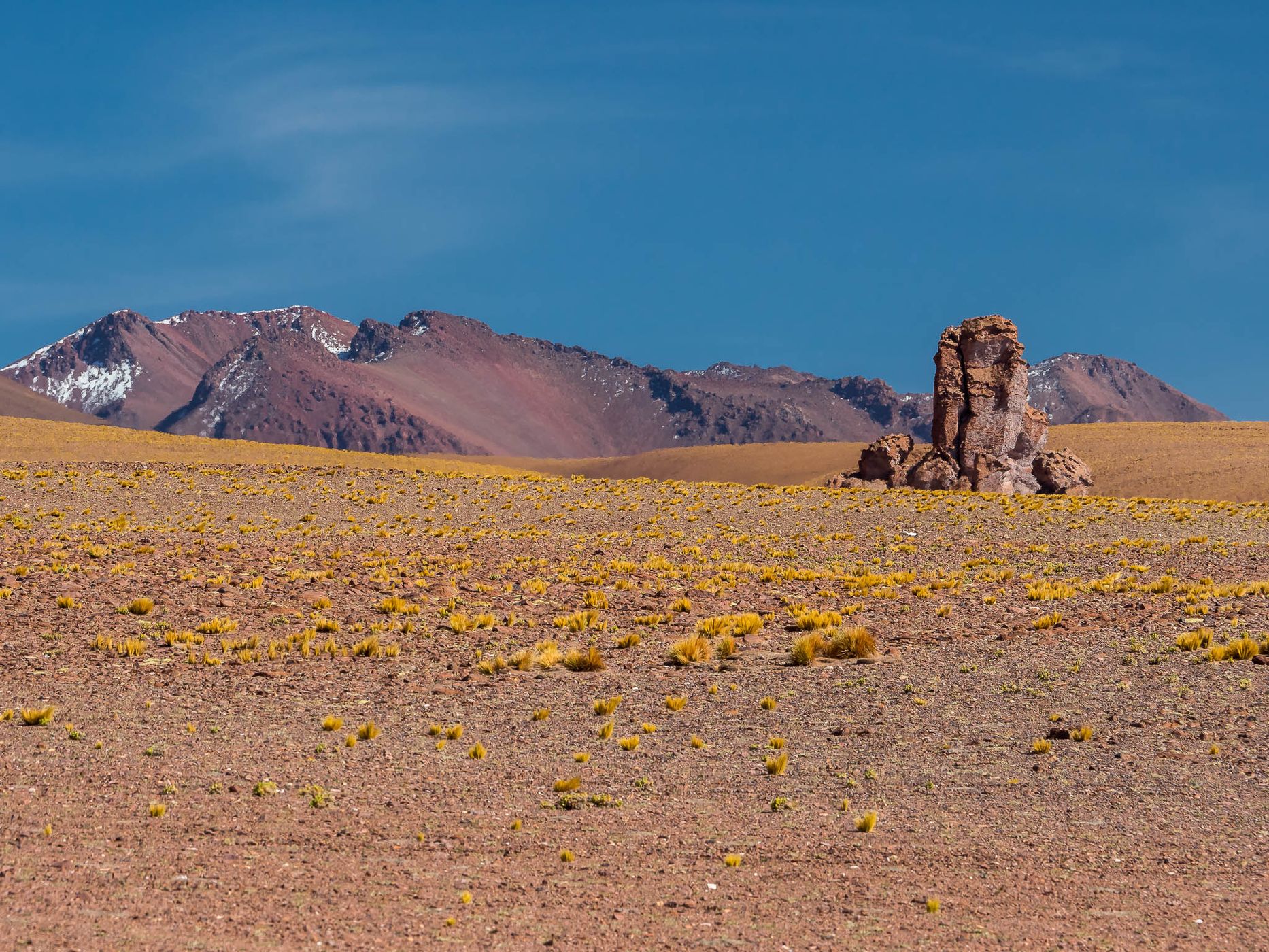 Red stones in the Atacama desert, Chile