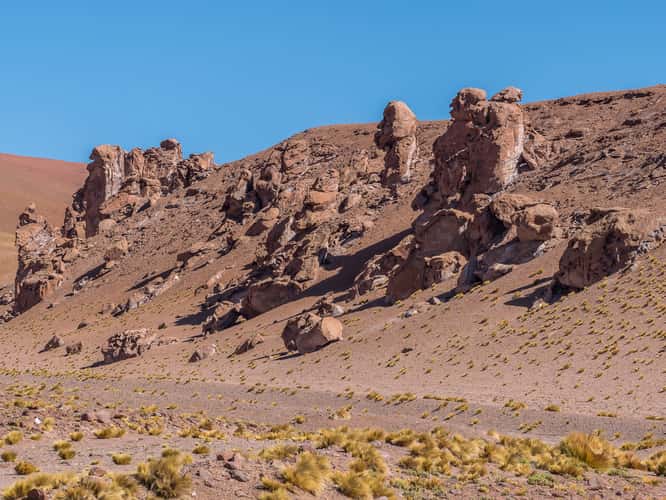 Red stones in the Atacama desert