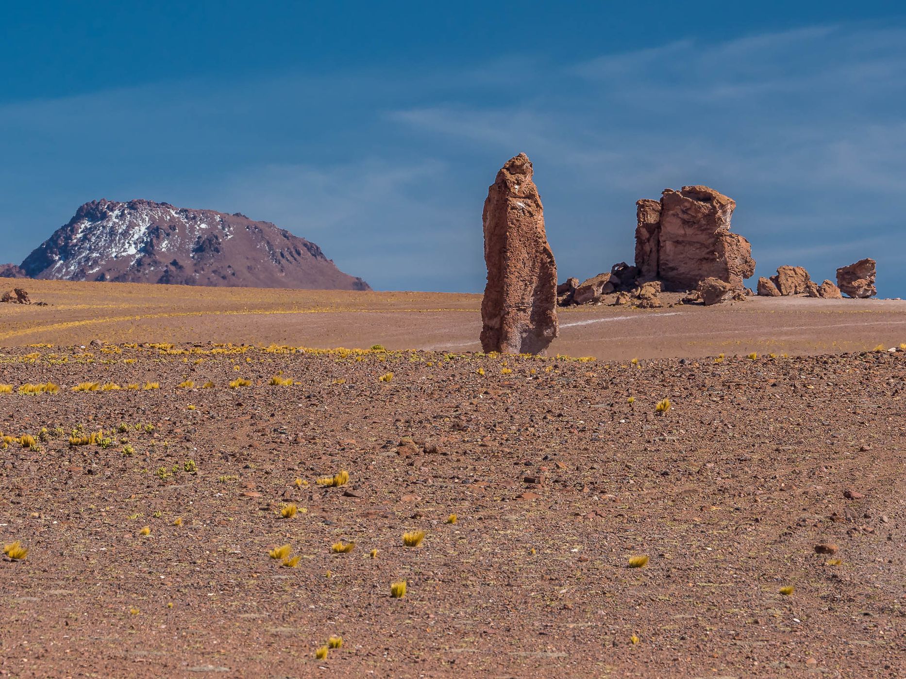 Red stones in the Atacama desert, Chile