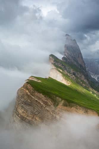 Seceda classic view point, South Tyrol