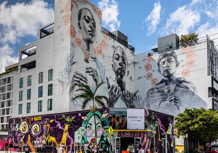 Street art in Miami Wynwood