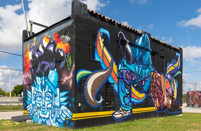 Street art in Miami Wynwood