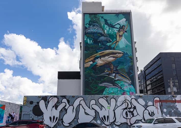 Street art in Miami Wynwood