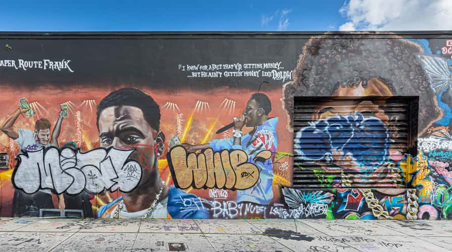 Street art in Miami Wynwood