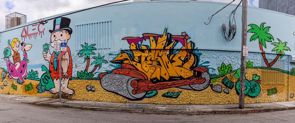 Street art in Miami Wynwood