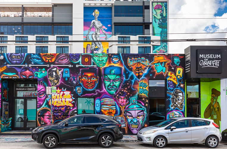 Street art in Miami Wynwood