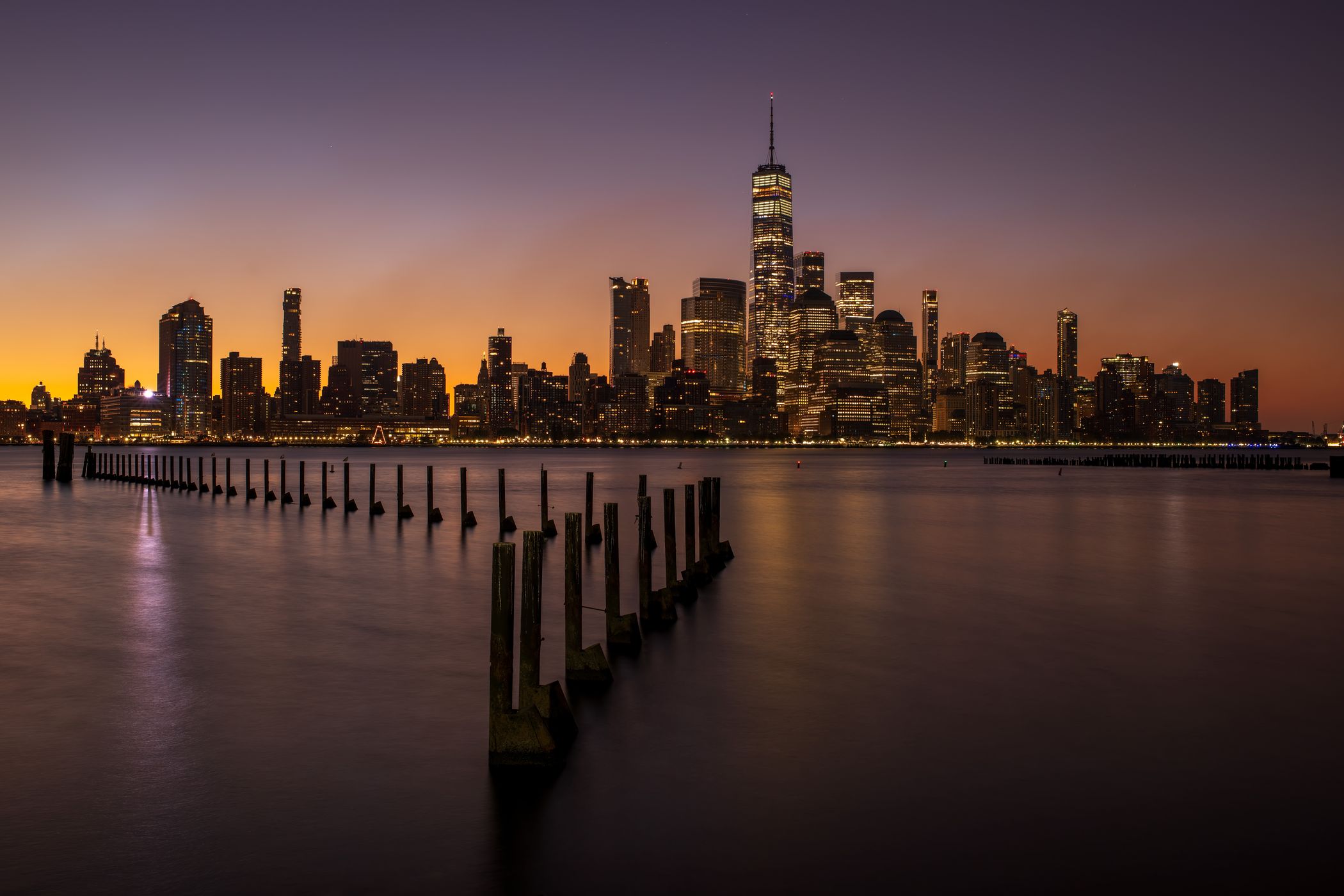 Sunrise at Newport, New York City, USA