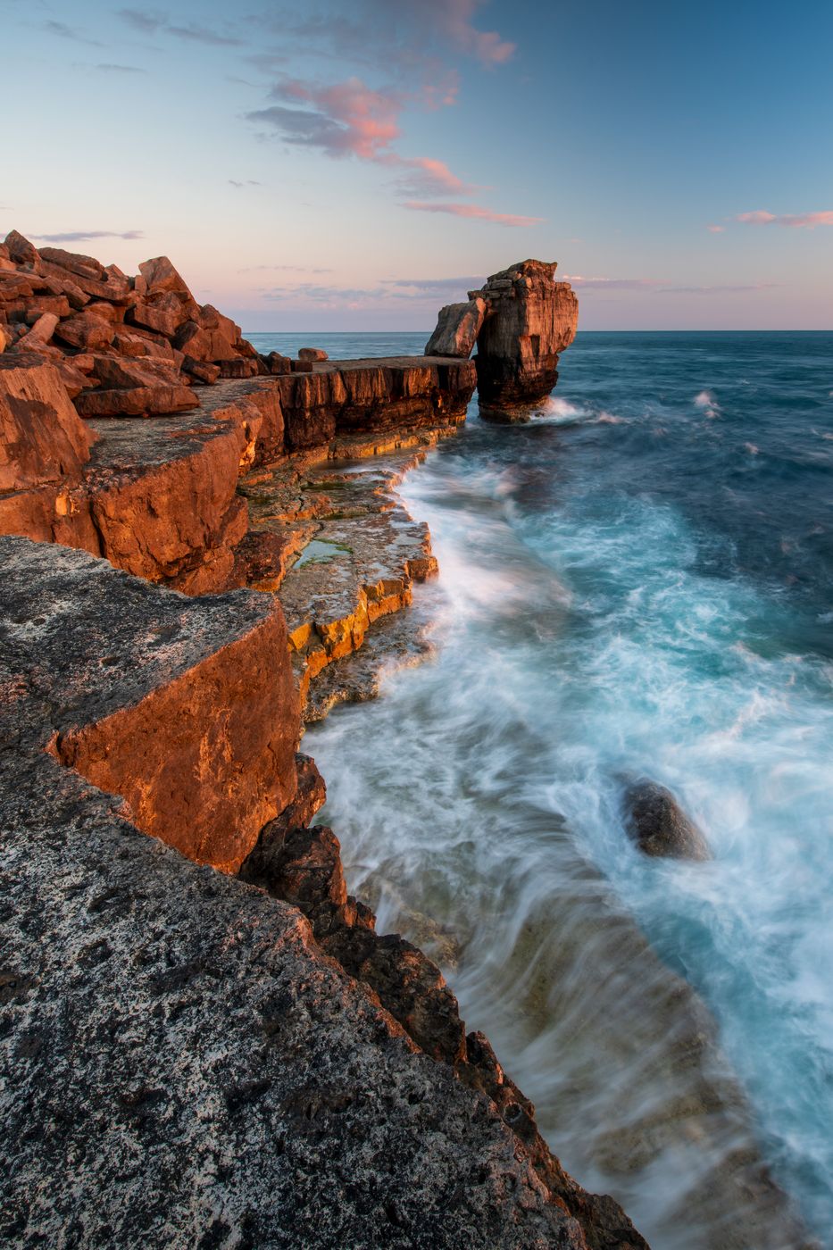 Sunset at Pulpit Rock, Dorset, United Kingdom