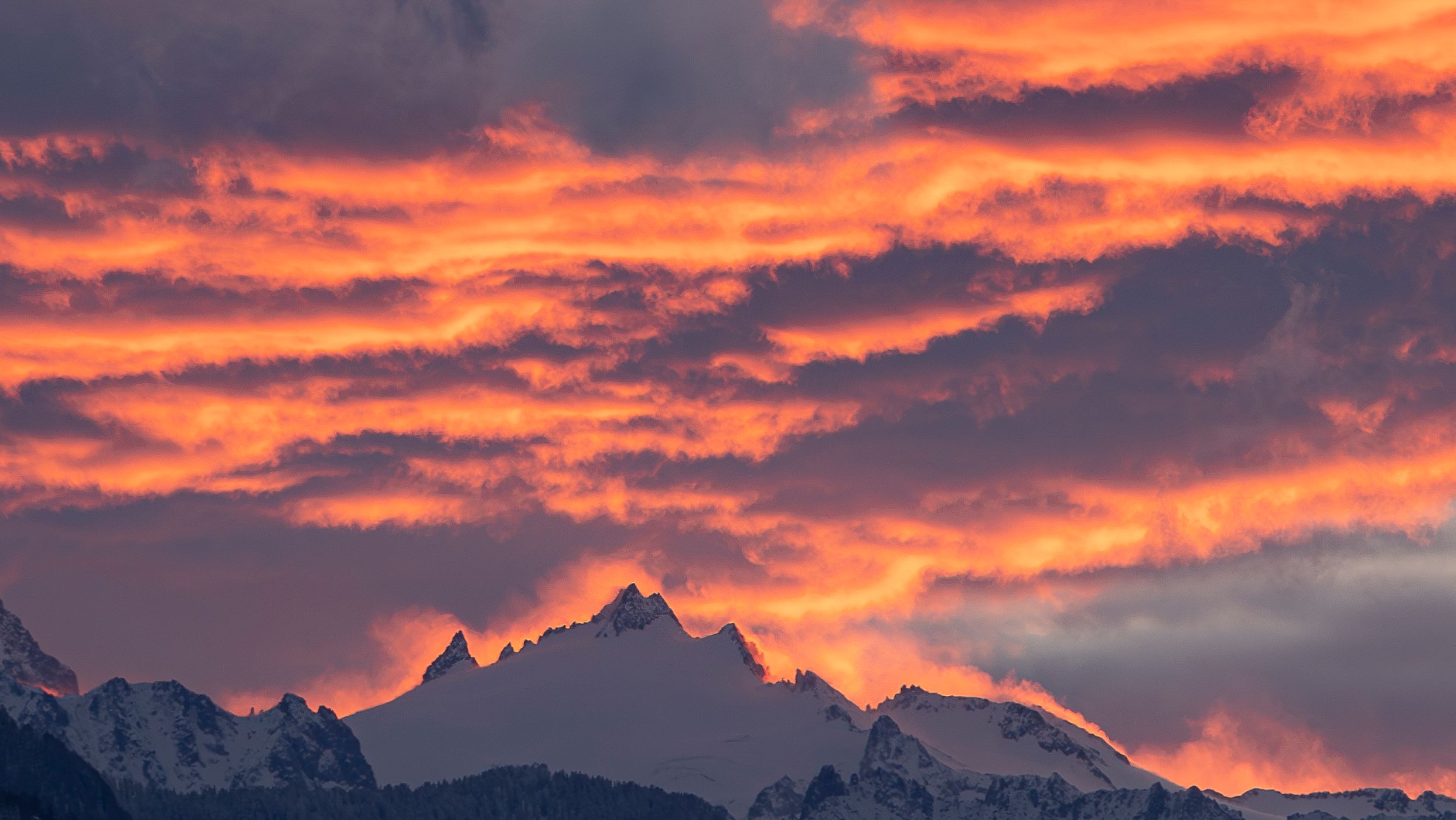 Sunset Trient, Switzerland