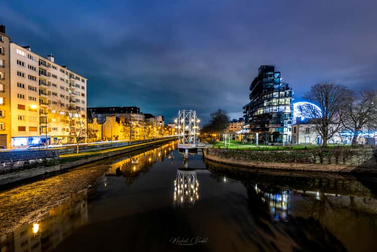 The vilaine in Rennes from the bridge of Britanny