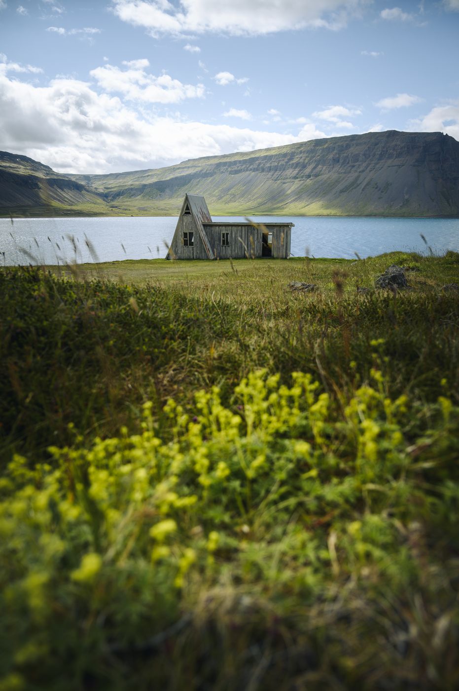 Triangle house in north iceland, Iceland