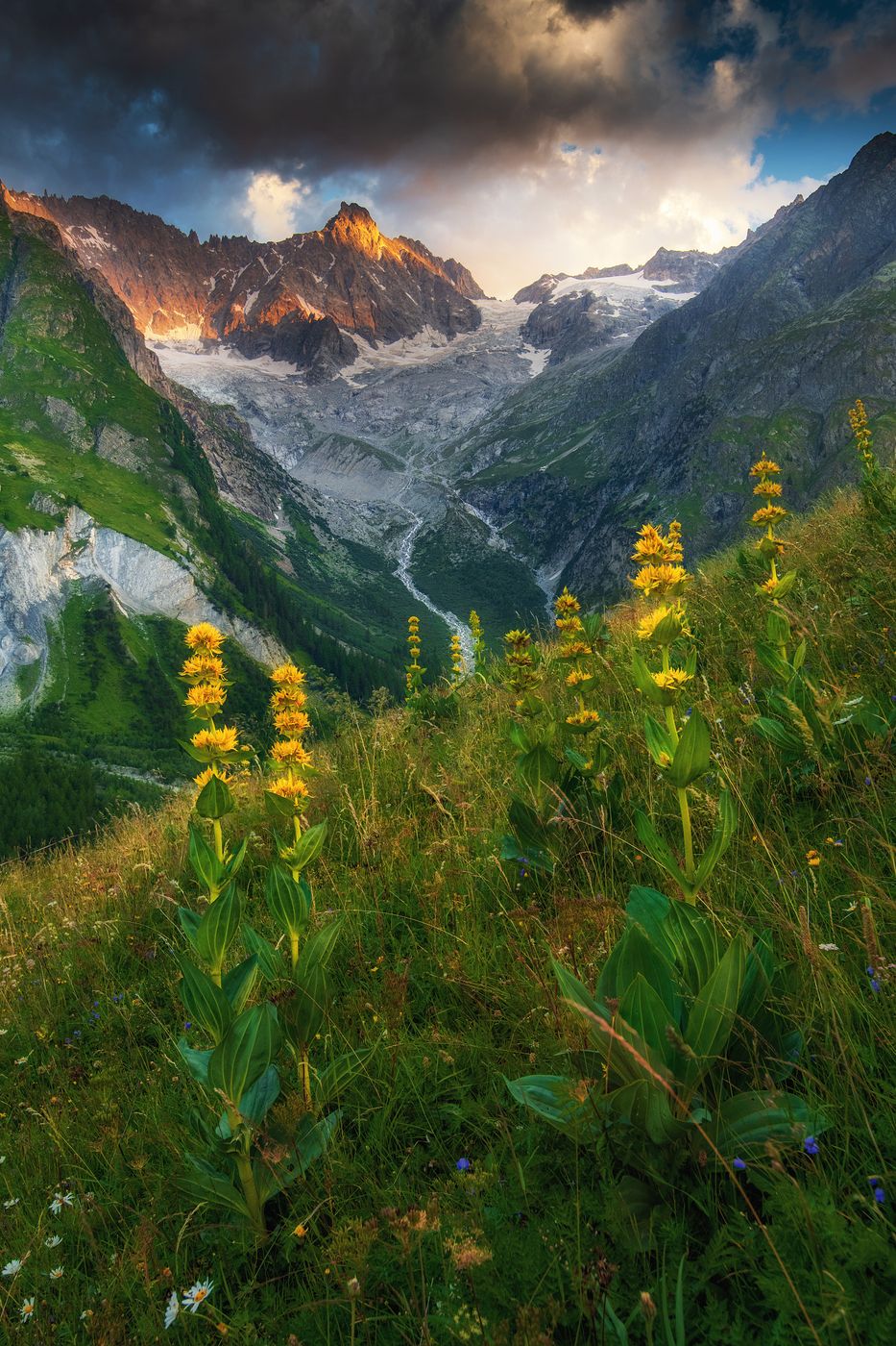 Val Ferret view above La Fouly village, Switzerland