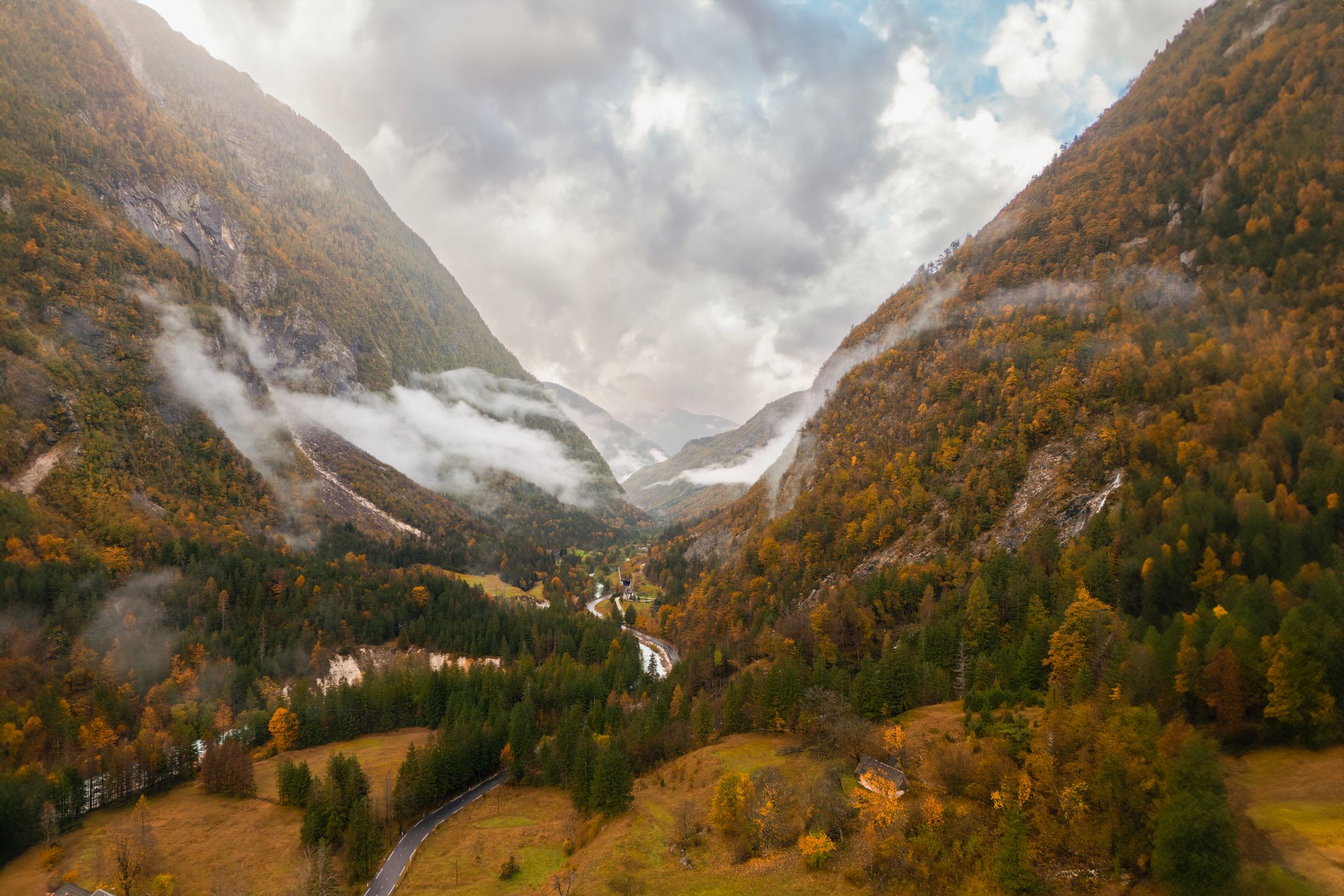 Valley of Soča River, Slovenia