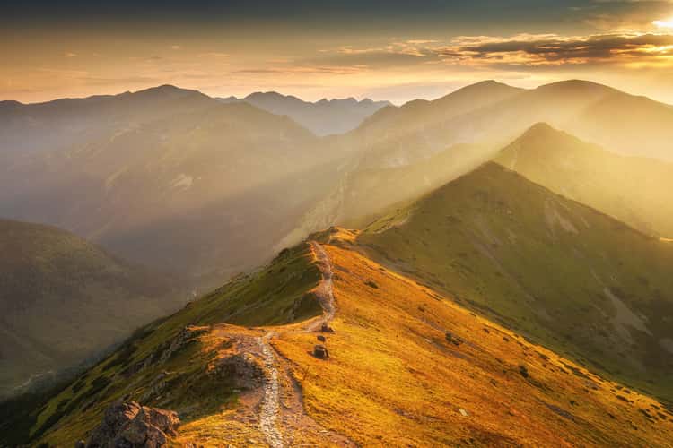 View from Kasprowy peak in High Tatras