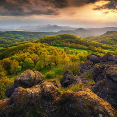 View from Lysá Hora in české Středohoří, Czech Republic