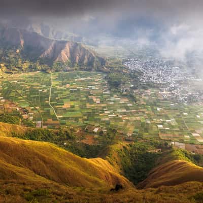 View from Pergasingan Hill - Rinjani volcano, Indonesia
