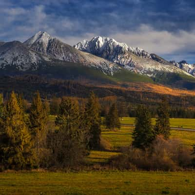 View of Končistá and Gerlachovský peak from Tatranská Štrba, Slovakia (Slovak Republic)