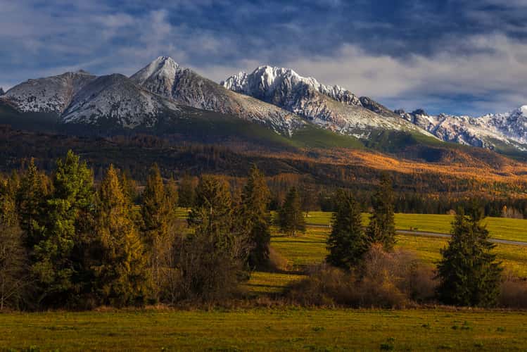 View of Končistá and Gerlachovský peak from Tatranská Štrba