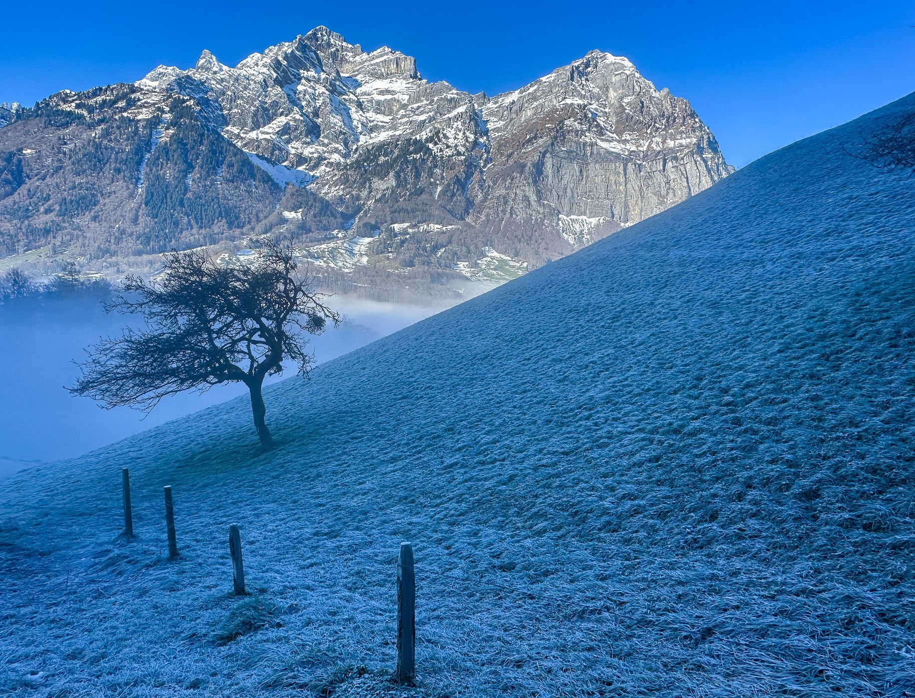 View on Mitlödi/GL, Switzerland