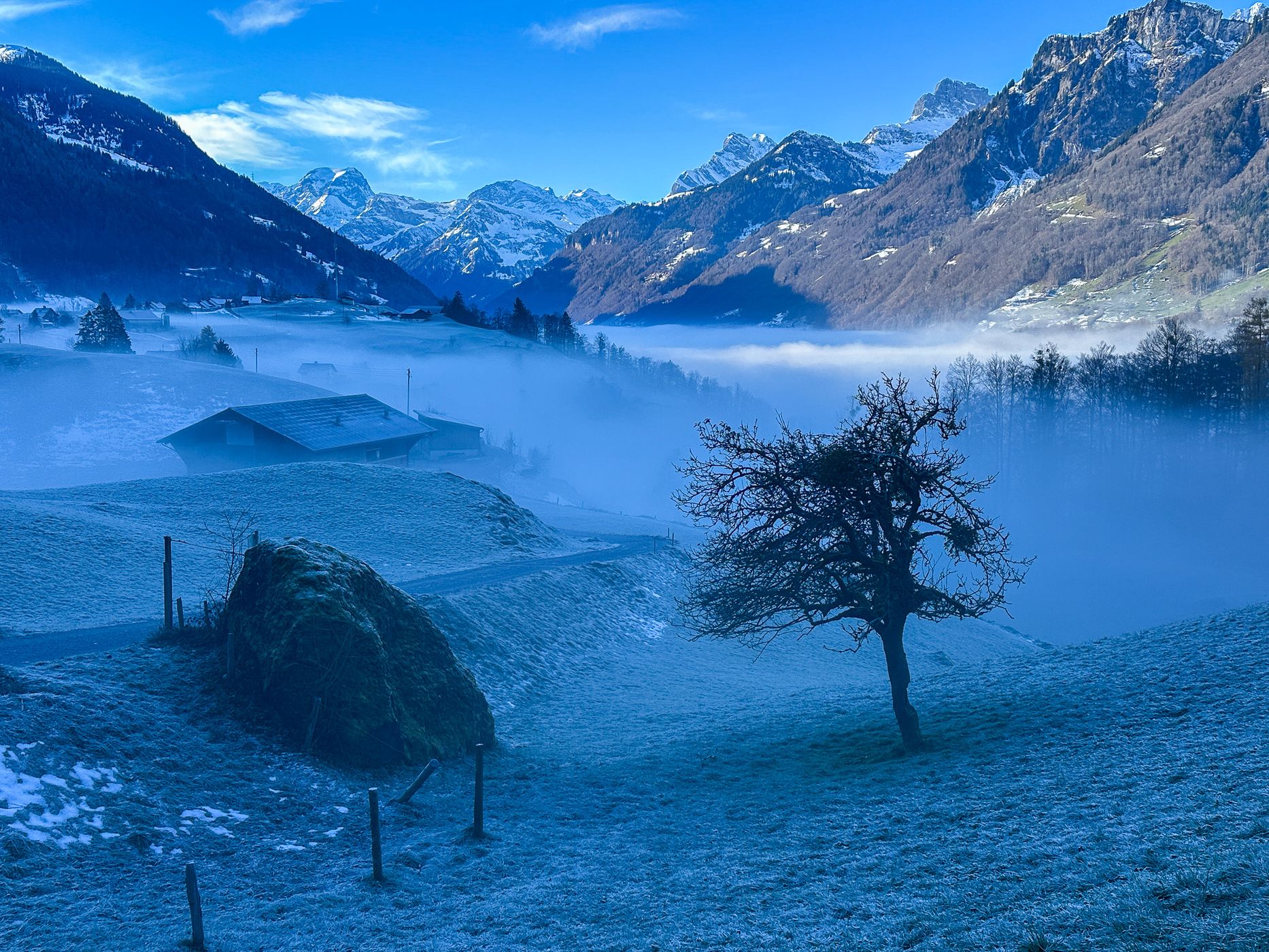 View on Mitlödi/GL, Switzerland