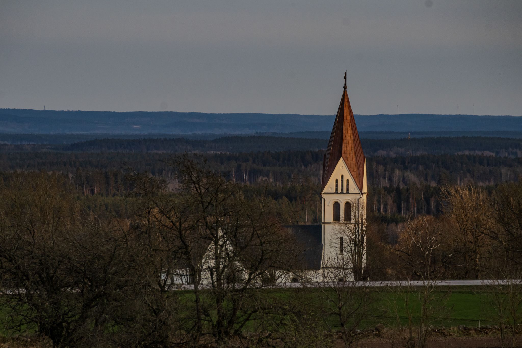 Viewpoint to Borgunda Church, Sweden